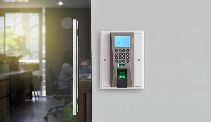 smart access control system on the wall