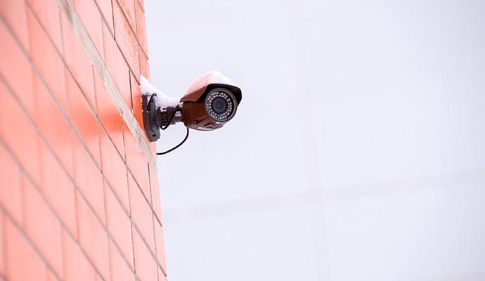 security camera in cold weather