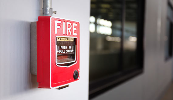 an installed fire alarm