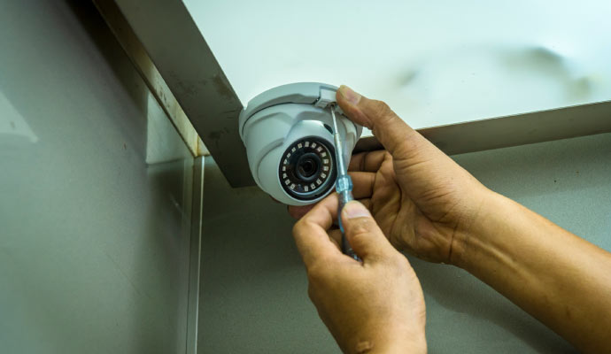Turret cameras installation