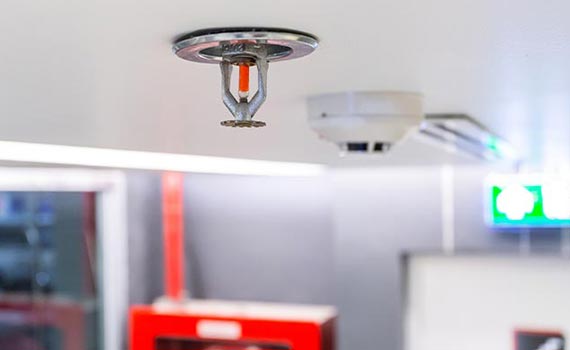 installed fire sprinkler system